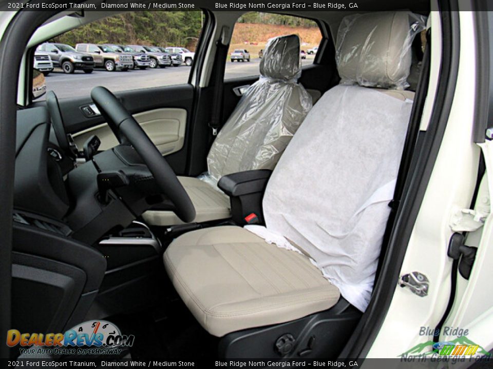 2021 Ford EcoSport Titanium Diamond White / Medium Stone Photo #10