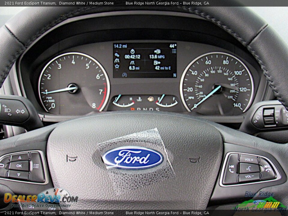 2021 Ford EcoSport Titanium Diamond White / Medium Stone Photo #21