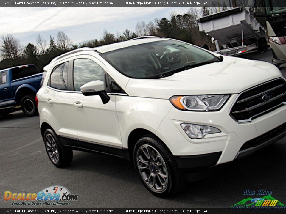 2021 Ford EcoSport Titanium Diamond White / Medium Stone Photo #30