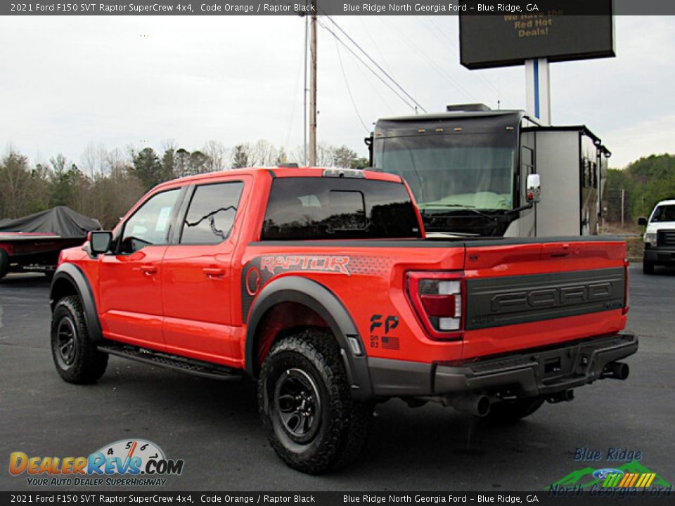 2021 Ford F150 SVT Raptor SuperCrew 4x4 Code Orange / Raptor Black Photo #3