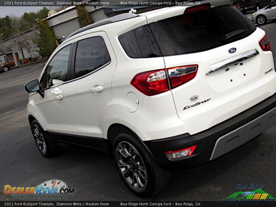 2021 Ford EcoSport Titanium Diamond White / Medium Stone Photo #32