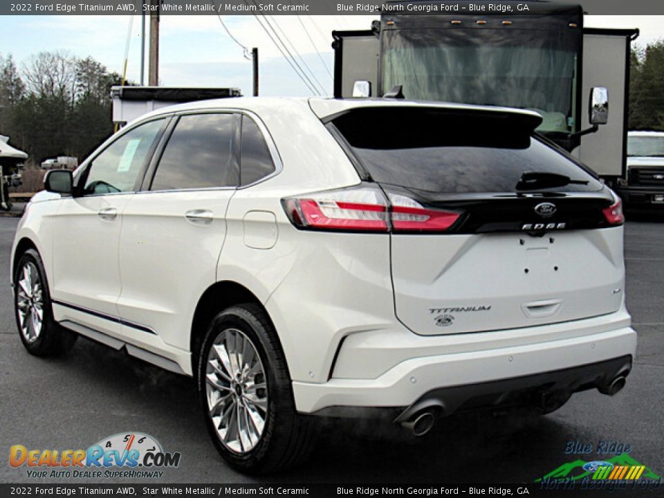 2022 Ford Edge Titanium AWD Star White Metallic / Medium Soft Ceramic Photo #3