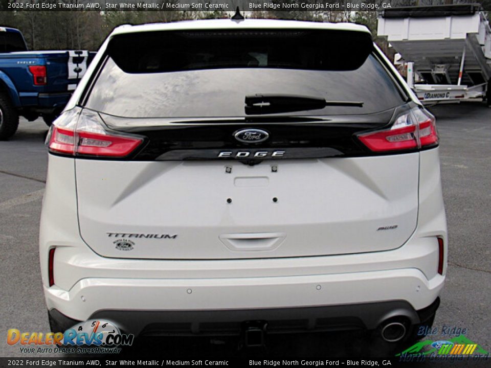 2022 Ford Edge Titanium AWD Star White Metallic / Medium Soft Ceramic Photo #4