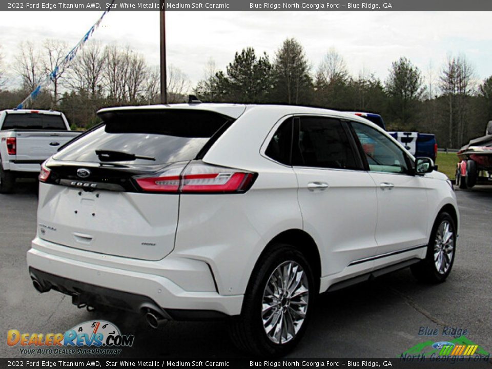 2022 Ford Edge Titanium AWD Star White Metallic / Medium Soft Ceramic Photo #5