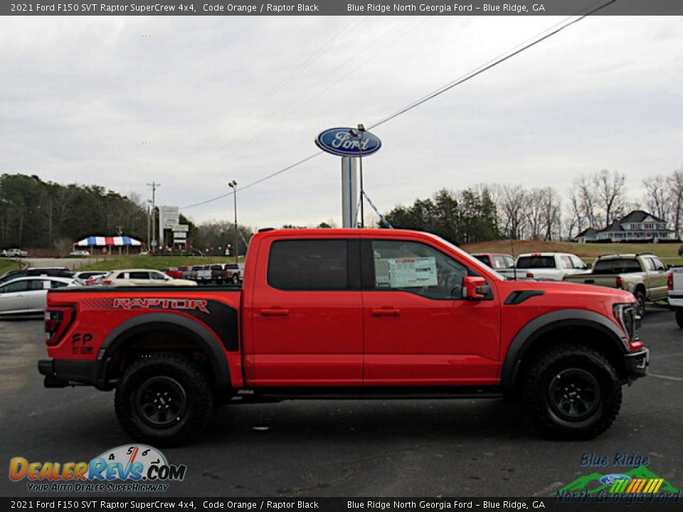 2021 Ford F150 SVT Raptor SuperCrew 4x4 Code Orange / Raptor Black Photo #6