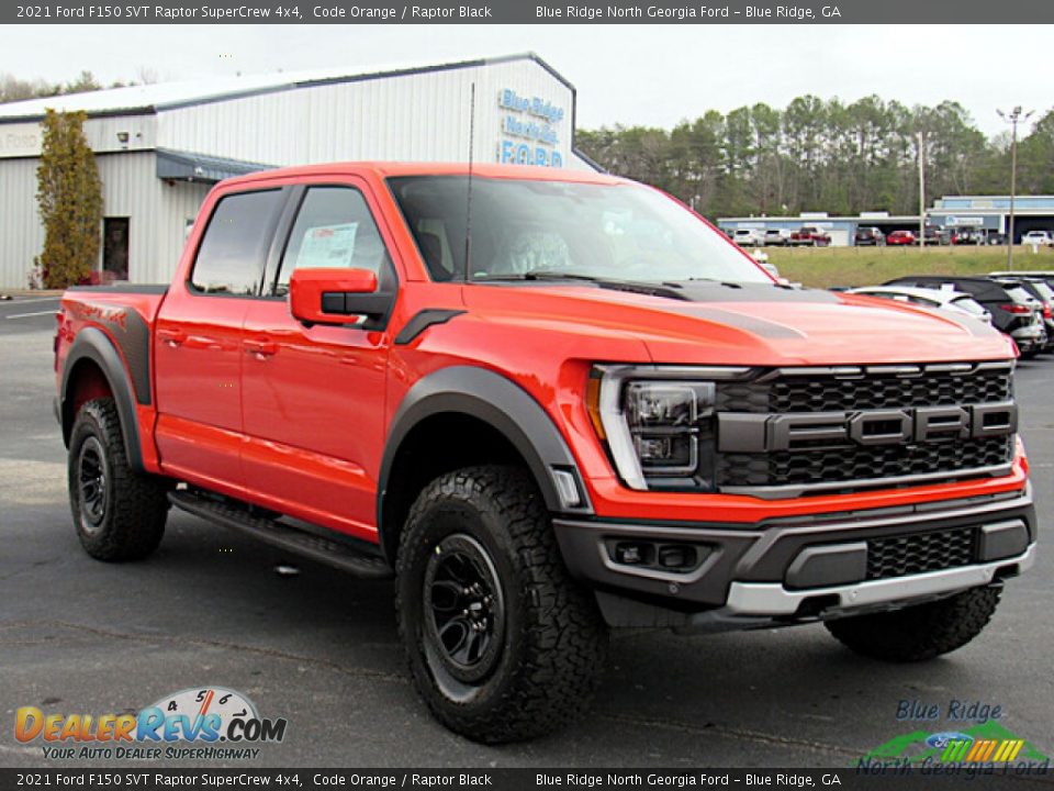 2021 Ford F150 SVT Raptor SuperCrew 4x4 Code Orange / Raptor Black Photo #7