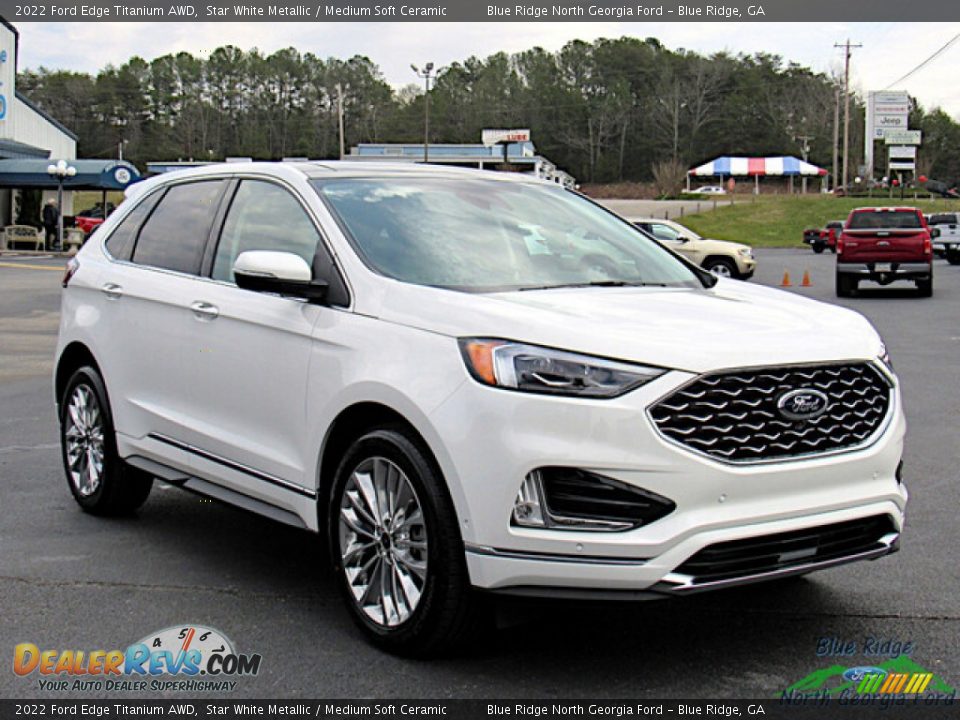 Star White Metallic 2022 Ford Edge Titanium AWD Photo #7