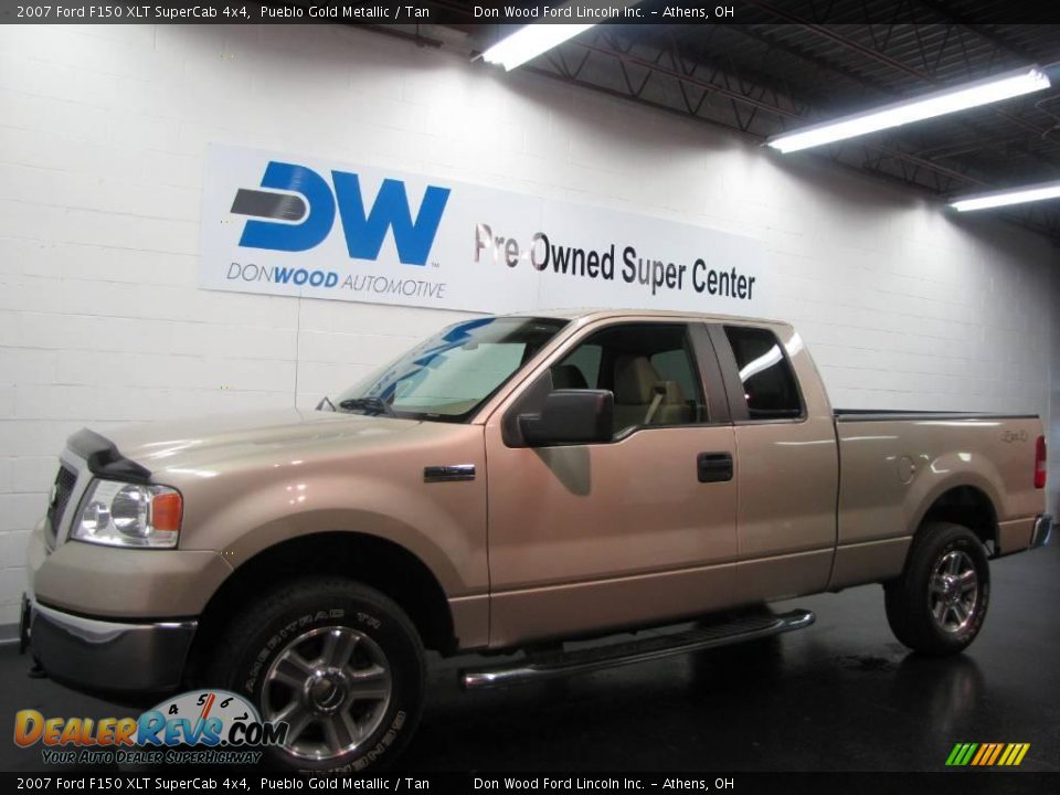 2007 Ford F150 XLT SuperCab 4x4 Pueblo Gold Metallic / Tan Photo #2