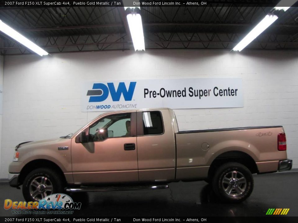 2007 Ford F150 XLT SuperCab 4x4 Pueblo Gold Metallic / Tan Photo #3