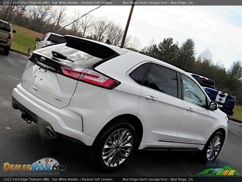 2022 Ford Edge Titanium AWD Star White Metallic / Medium Soft Ceramic Photo #27