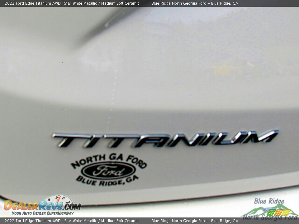 2022 Ford Edge Titanium AWD Star White Metallic / Medium Soft Ceramic Photo #29
