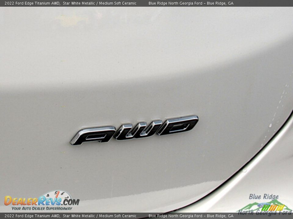 2022 Ford Edge Titanium AWD Star White Metallic / Medium Soft Ceramic Photo #30