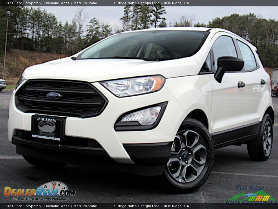 2021 Ford EcoSport S Diamond White / Medium Stone Photo #1