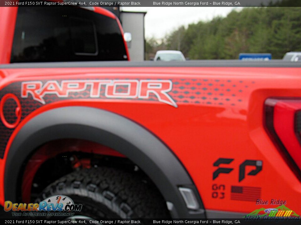 2021 Ford F150 SVT Raptor SuperCrew 4x4 Code Orange / Raptor Black Photo #32