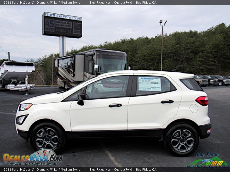 2021 Ford EcoSport S Diamond White / Medium Stone Photo #2