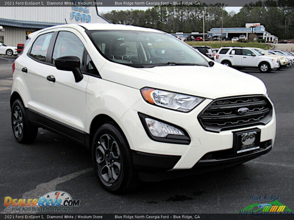 2021 Ford EcoSport S Diamond White / Medium Stone Photo #7