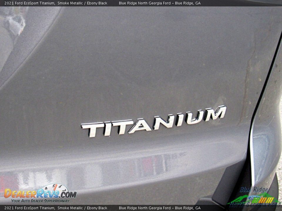 2021 Ford EcoSport Titanium Smoke Metallic / Ebony Black Photo #35