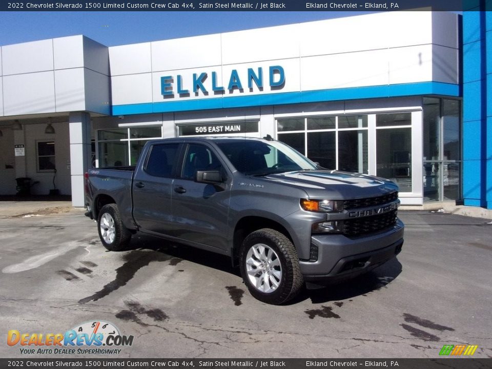 2022 Chevrolet Silverado 1500 Limited Custom Crew Cab 4x4 Satin Steel Metallic / Jet Black Photo #1