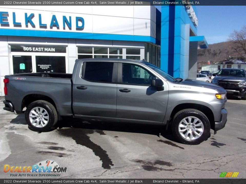 2022 Chevrolet Silverado 1500 Limited Custom Crew Cab 4x4 Satin Steel Metallic / Jet Black Photo #2