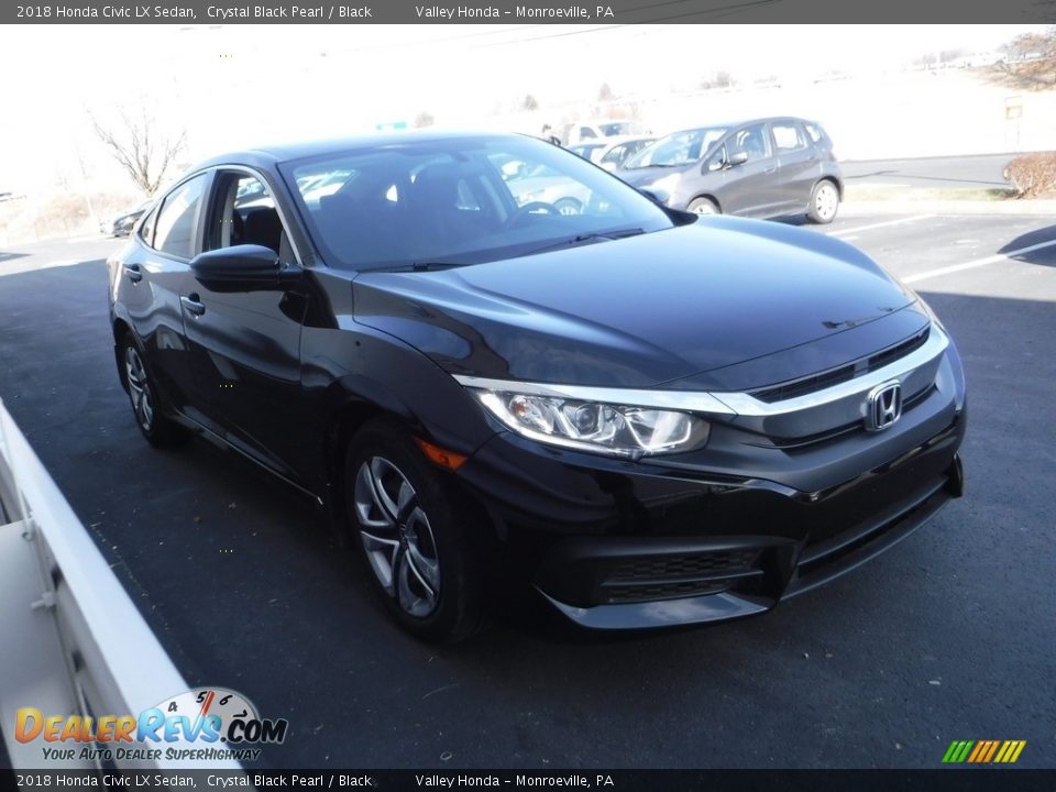 2018 Honda Civic LX Sedan Crystal Black Pearl / Black Photo #5