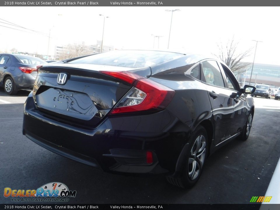 2018 Honda Civic LX Sedan Crystal Black Pearl / Black Photo #6