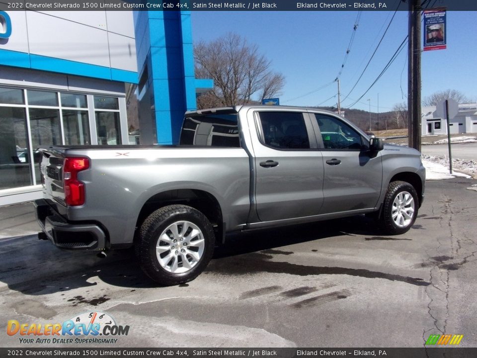 2022 Chevrolet Silverado 1500 Limited Custom Crew Cab 4x4 Satin Steel Metallic / Jet Black Photo #3