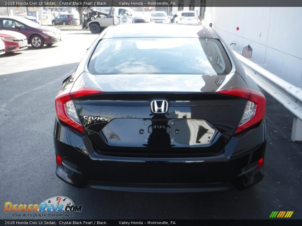 2018 Honda Civic LX Sedan Crystal Black Pearl / Black Photo #7