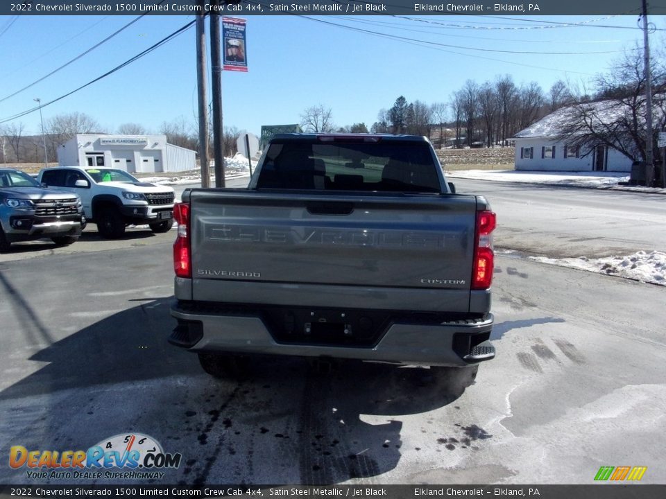 2022 Chevrolet Silverado 1500 Limited Custom Crew Cab 4x4 Satin Steel Metallic / Jet Black Photo #4