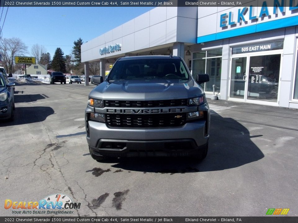 2022 Chevrolet Silverado 1500 Limited Custom Crew Cab 4x4 Satin Steel Metallic / Jet Black Photo #8