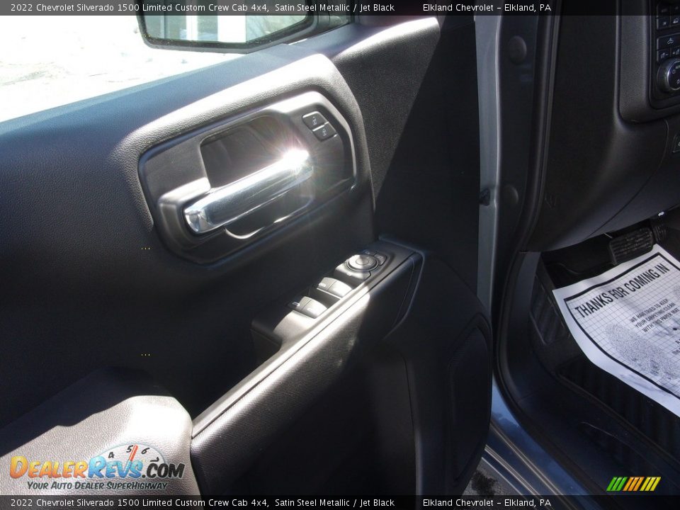 2022 Chevrolet Silverado 1500 Limited Custom Crew Cab 4x4 Satin Steel Metallic / Jet Black Photo #16