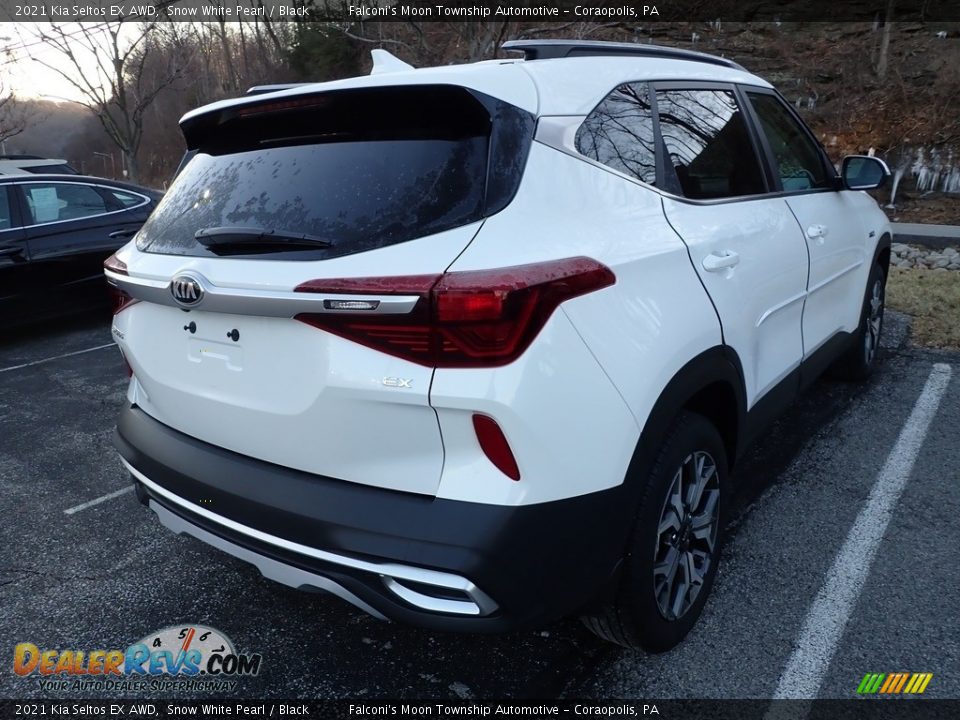 2021 Kia Seltos EX AWD Snow White Pearl / Black Photo #4