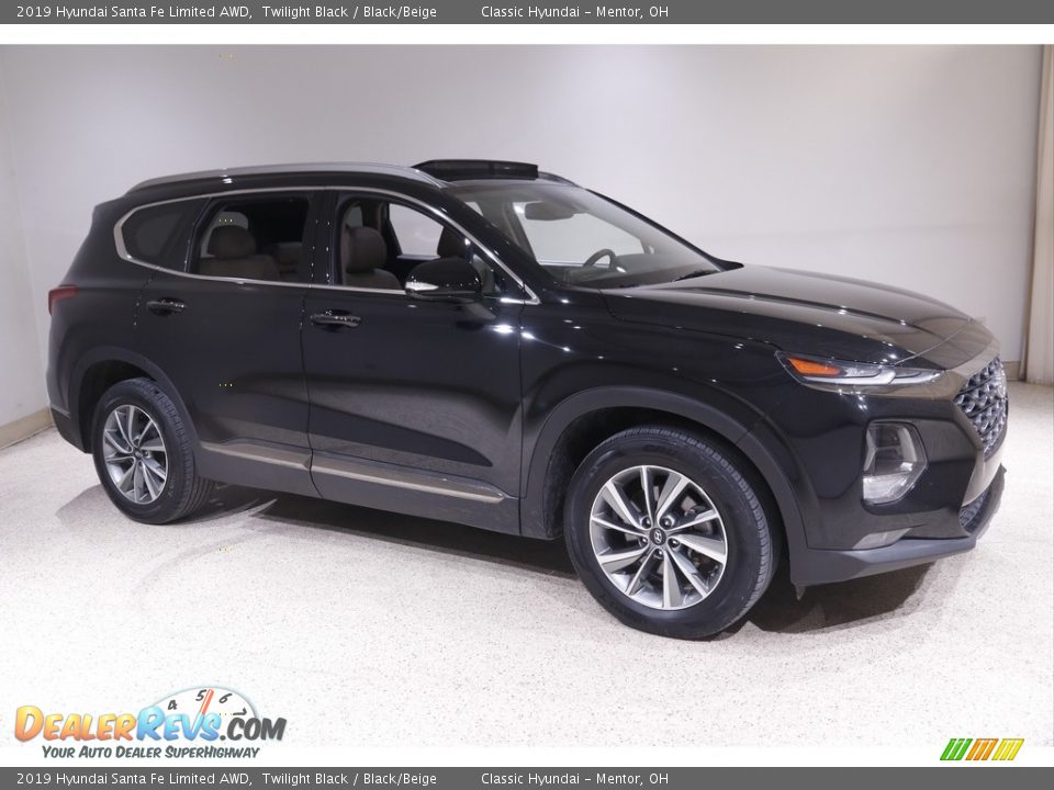 2019 Hyundai Santa Fe Limited AWD Twilight Black / Black/Beige Photo #1