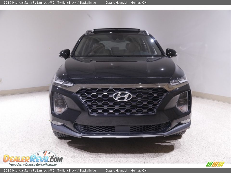 2019 Hyundai Santa Fe Limited AWD Twilight Black / Black/Beige Photo #2