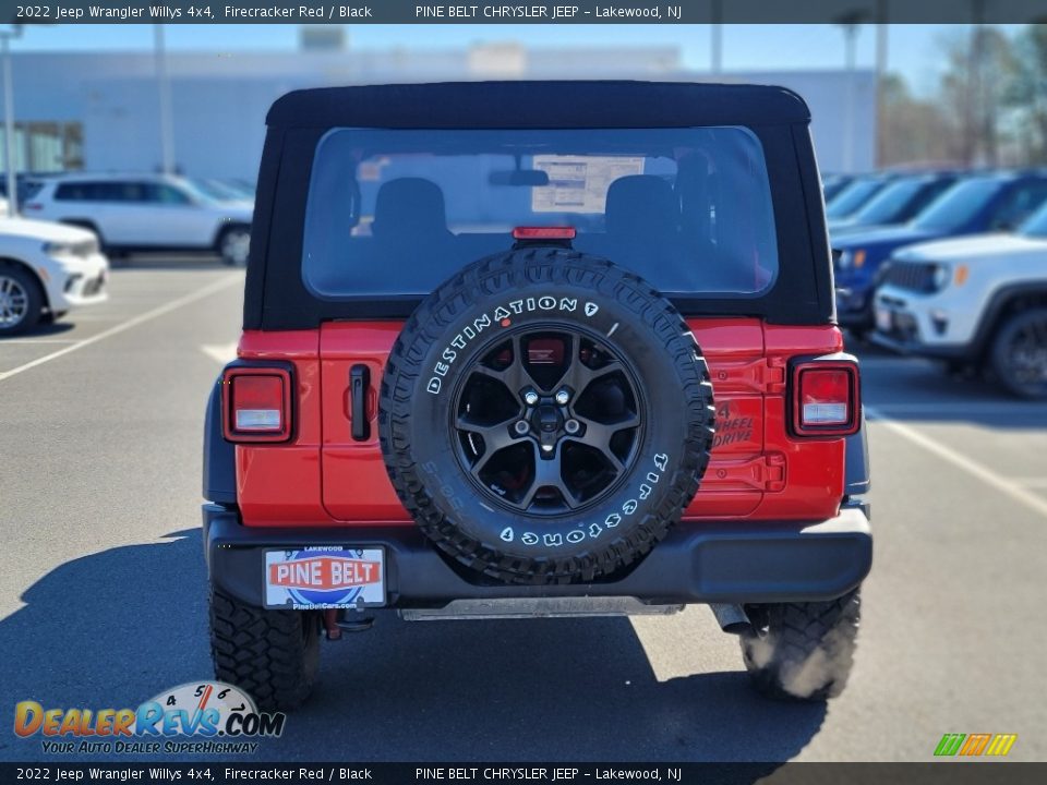 2022 Jeep Wrangler Willys 4x4 Firecracker Red / Black Photo #5
