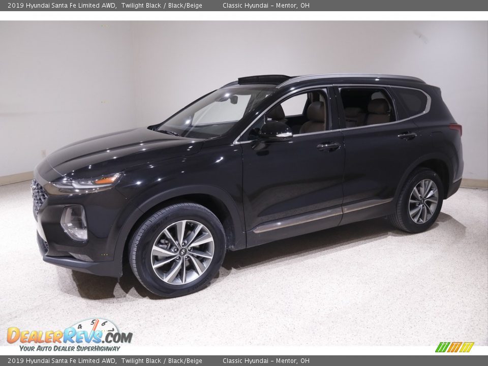 2019 Hyundai Santa Fe Limited AWD Twilight Black / Black/Beige Photo #3