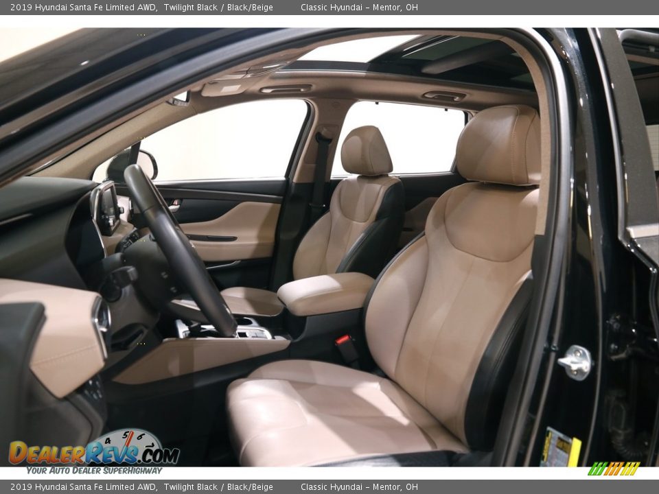 2019 Hyundai Santa Fe Limited AWD Twilight Black / Black/Beige Photo #5