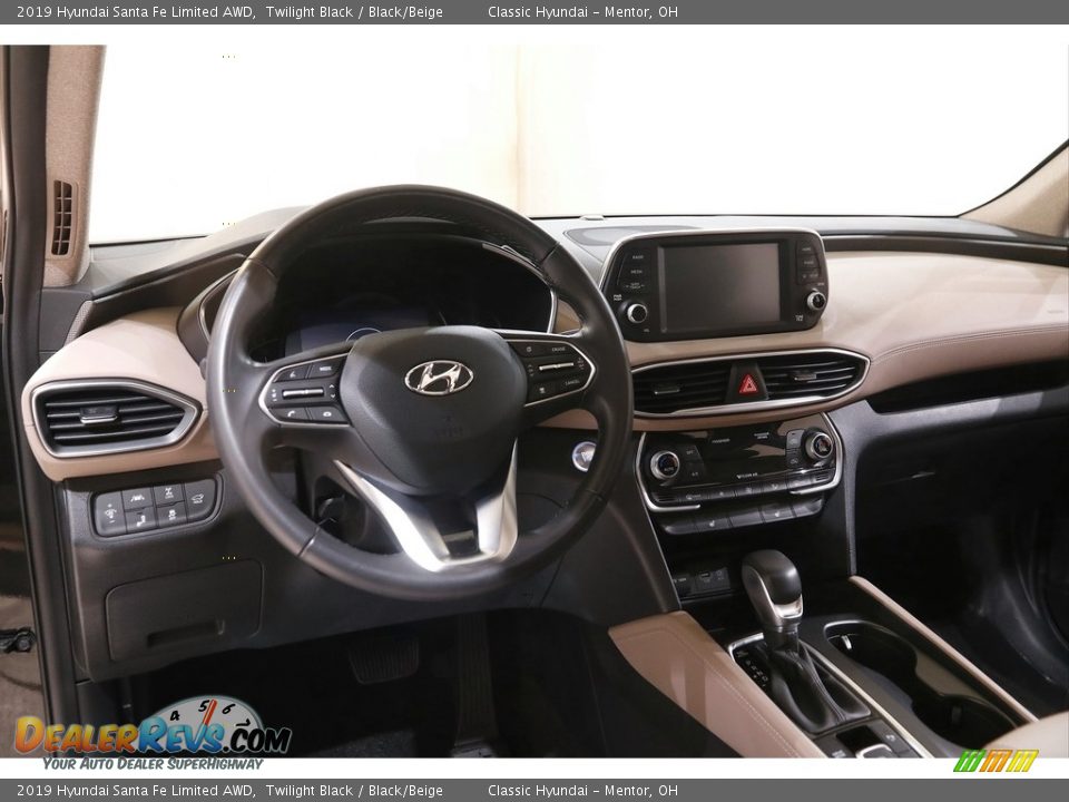 2019 Hyundai Santa Fe Limited AWD Twilight Black / Black/Beige Photo #6
