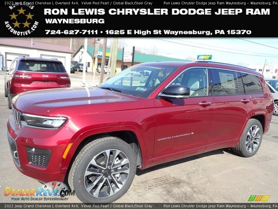 2022 Jeep Grand Cherokee L Overland 4x4 Velvet Red Pearl / Global Black/Steel Gray Photo #1