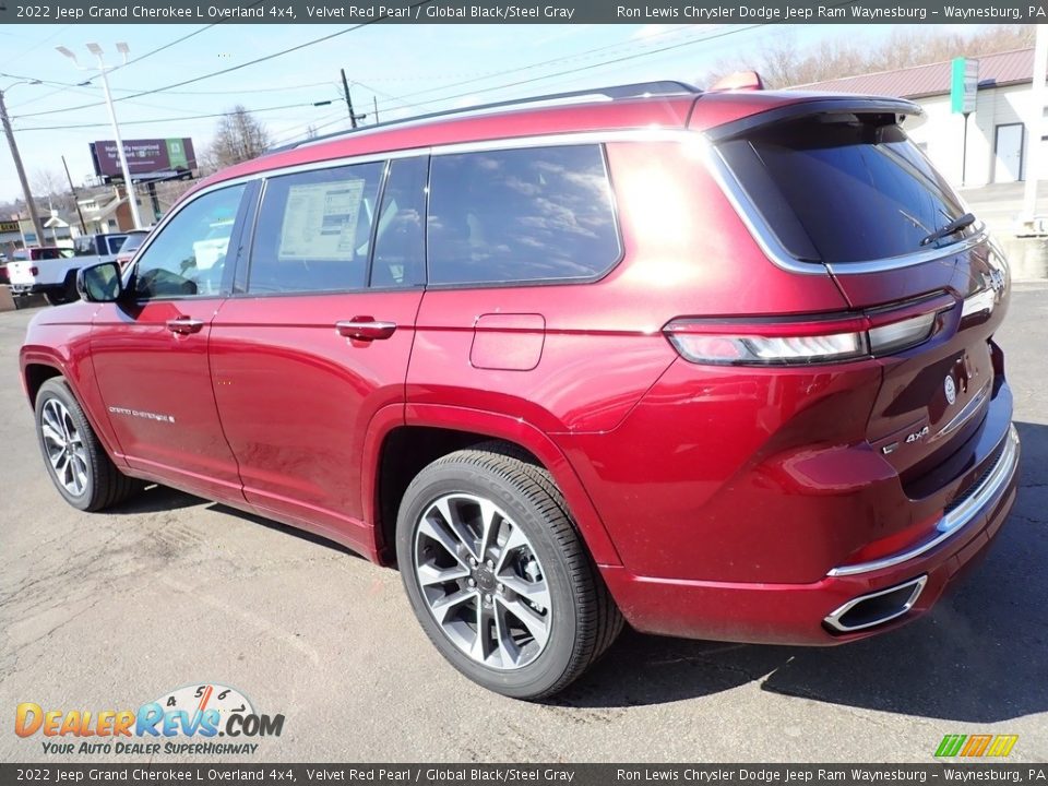 2022 Jeep Grand Cherokee L Overland 4x4 Velvet Red Pearl / Global Black/Steel Gray Photo #3