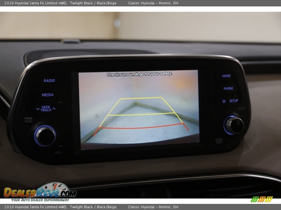2019 Hyundai Santa Fe Limited AWD Twilight Black / Black/Beige Photo #11