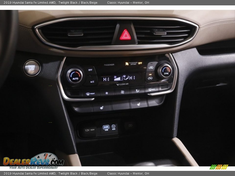 2019 Hyundai Santa Fe Limited AWD Twilight Black / Black/Beige Photo #12