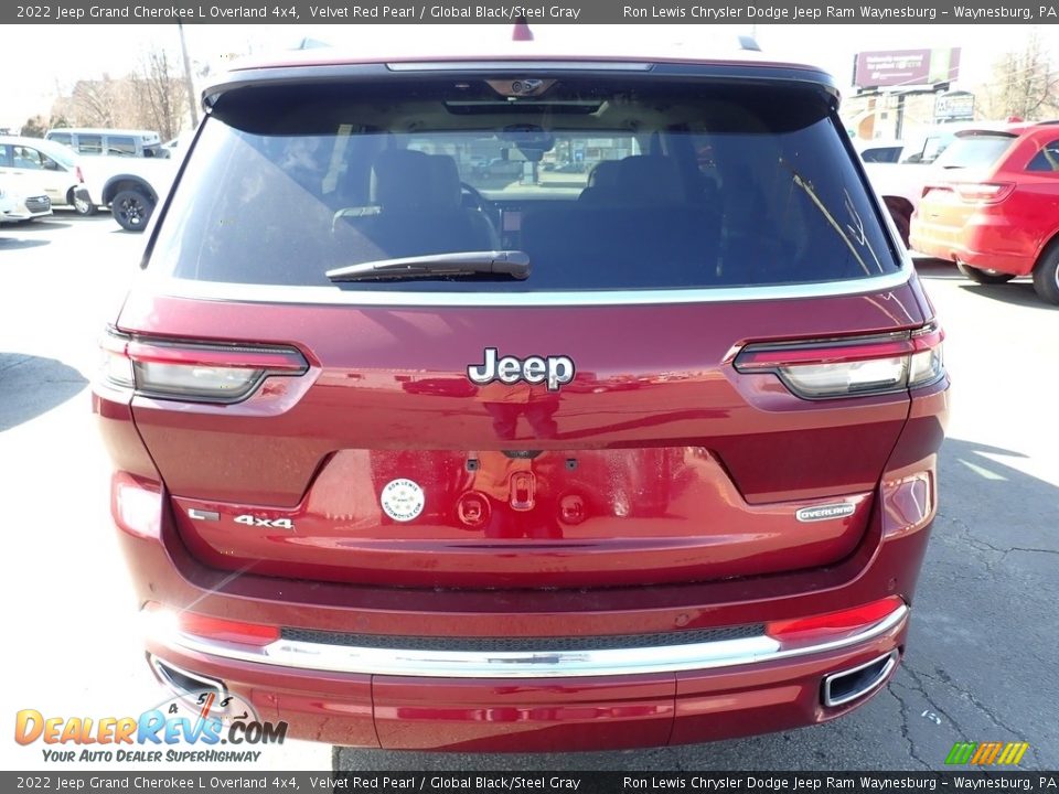 2022 Jeep Grand Cherokee L Overland 4x4 Velvet Red Pearl / Global Black/Steel Gray Photo #4