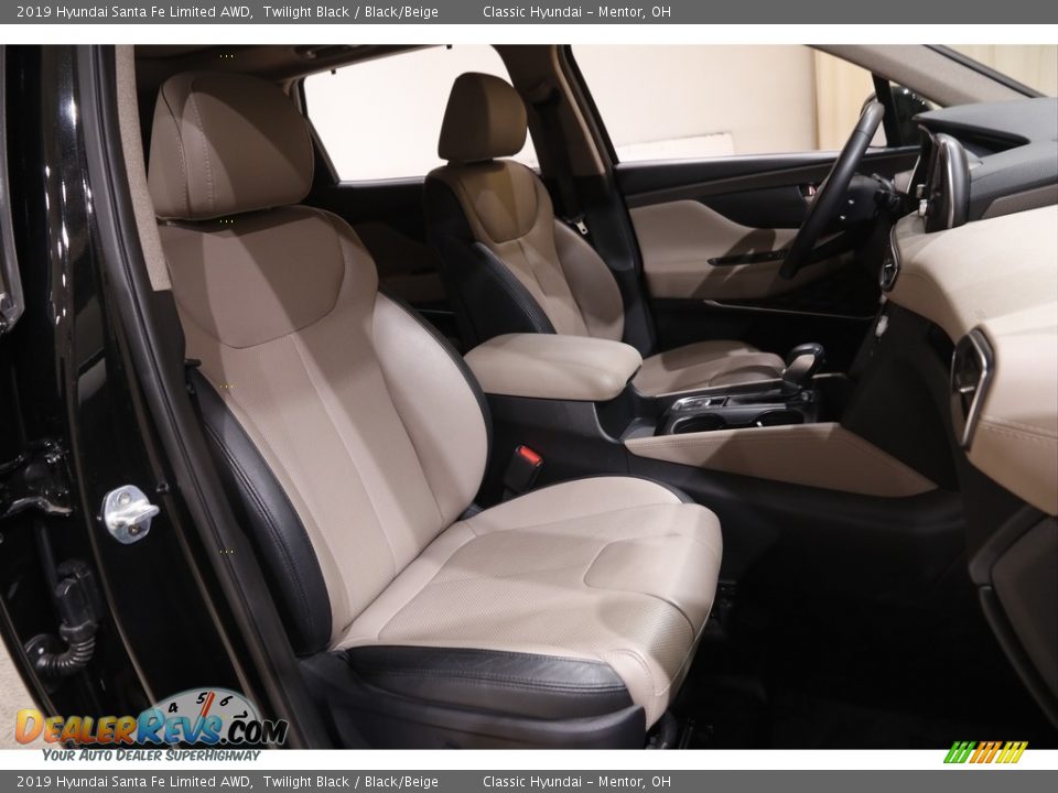 2019 Hyundai Santa Fe Limited AWD Twilight Black / Black/Beige Photo #14