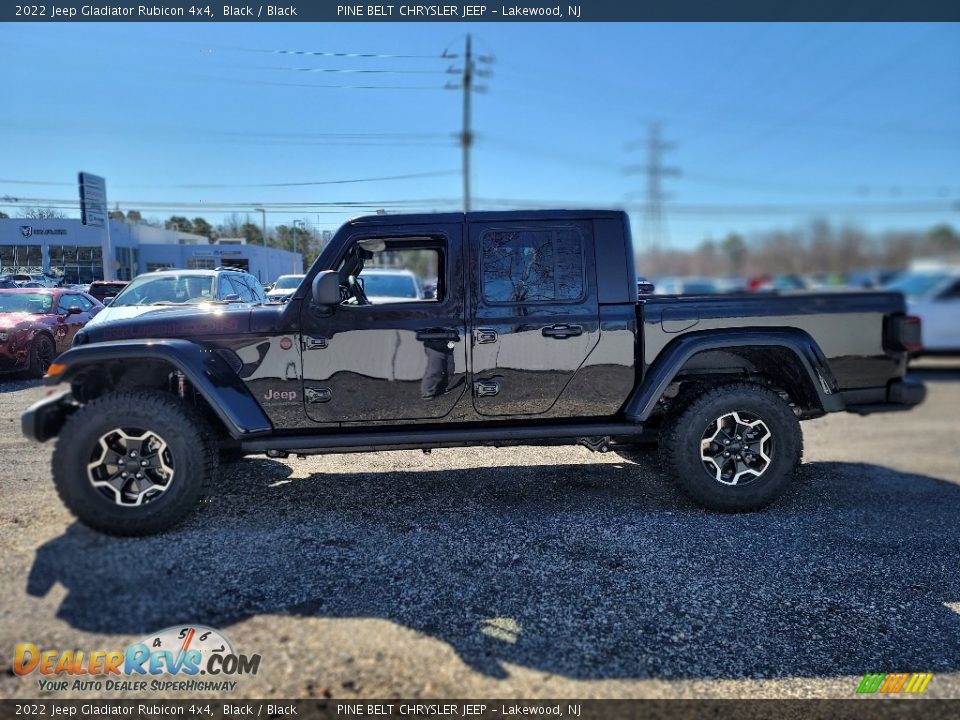 2022 Jeep Gladiator Rubicon 4x4 Black / Black Photo #3