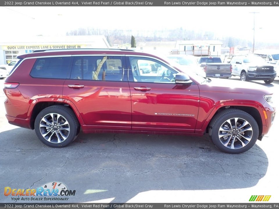 2022 Jeep Grand Cherokee L Overland 4x4 Velvet Red Pearl / Global Black/Steel Gray Photo #7