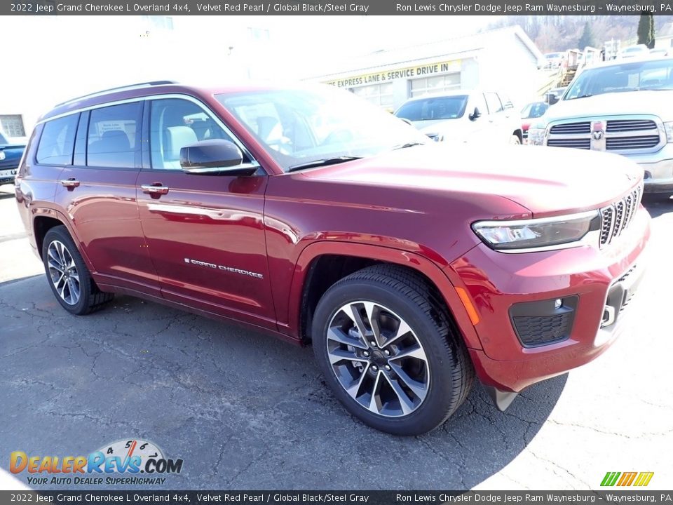 2022 Jeep Grand Cherokee L Overland 4x4 Velvet Red Pearl / Global Black/Steel Gray Photo #8