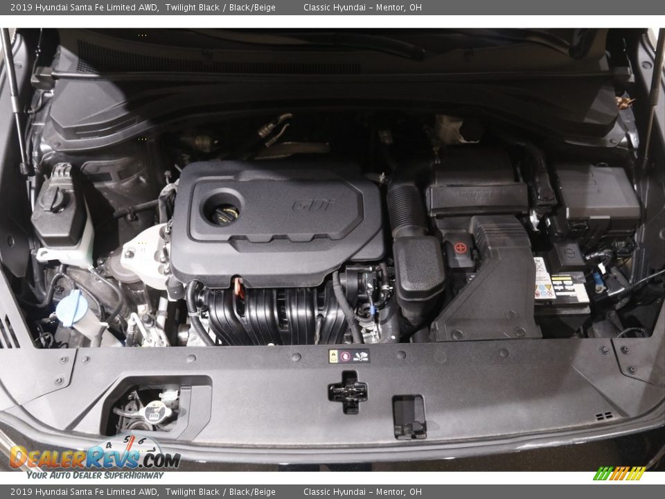 2019 Hyundai Santa Fe Limited AWD Twilight Black / Black/Beige Photo #18