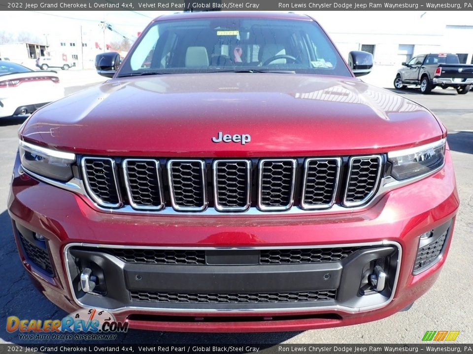 2022 Jeep Grand Cherokee L Overland 4x4 Velvet Red Pearl / Global Black/Steel Gray Photo #9