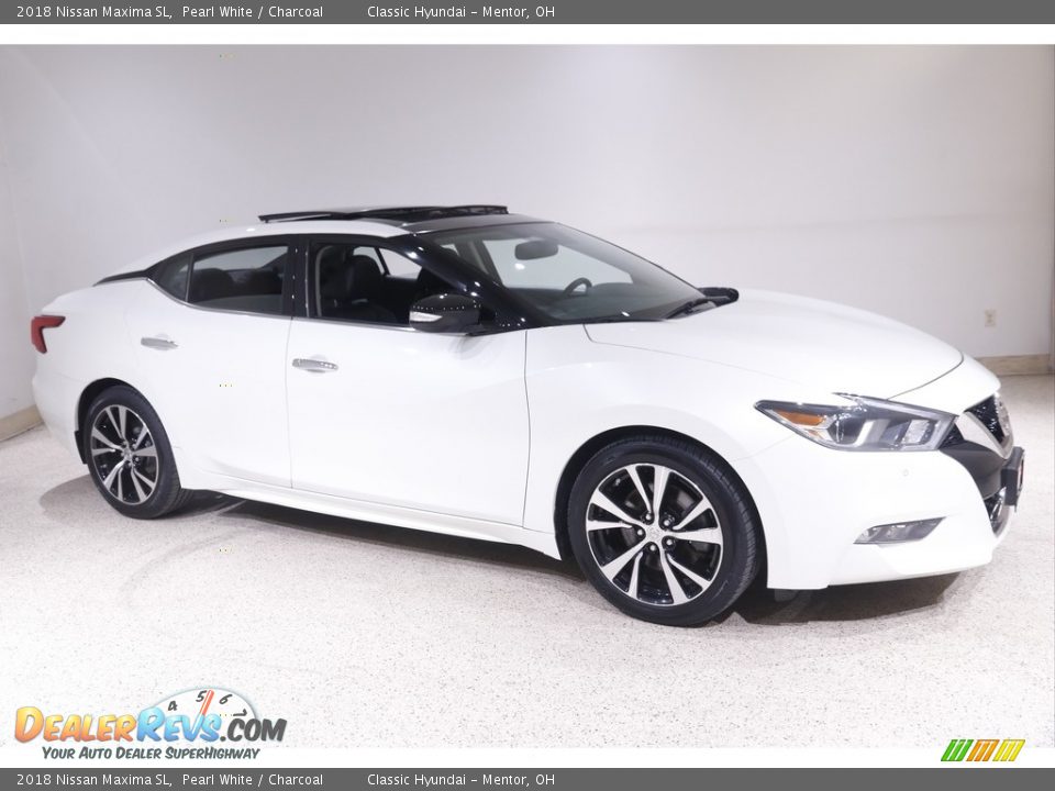 2018 Nissan Maxima SL Pearl White / Charcoal Photo #1