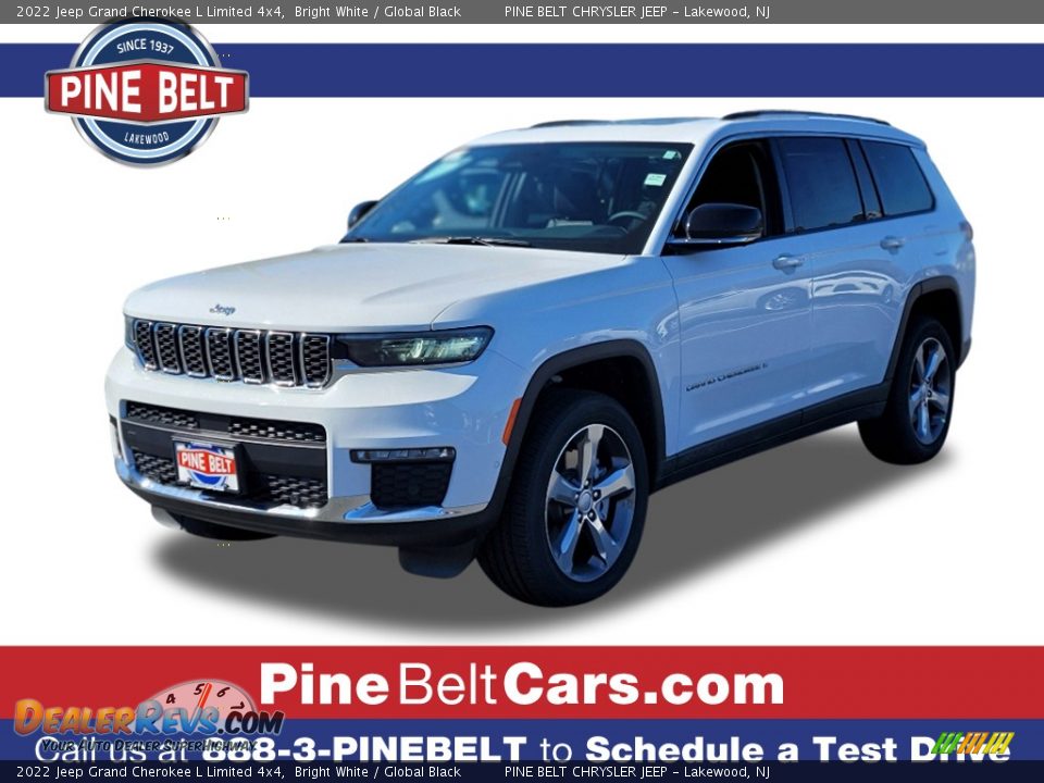 2022 Jeep Grand Cherokee L Limited 4x4 Bright White / Global Black Photo #1